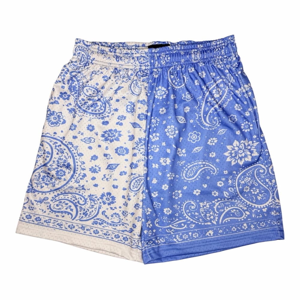 Asylum Blue and White Paisley Men's Shorts
